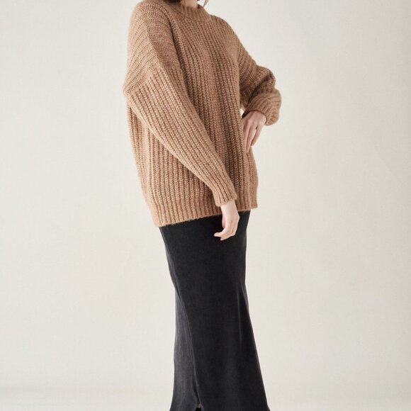 Lauren Manoogian Fisherwoman Pullover - Camel - Size S - Picture 3 of 6